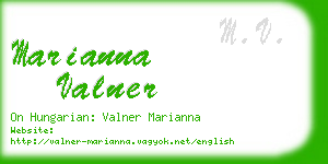 marianna valner business card